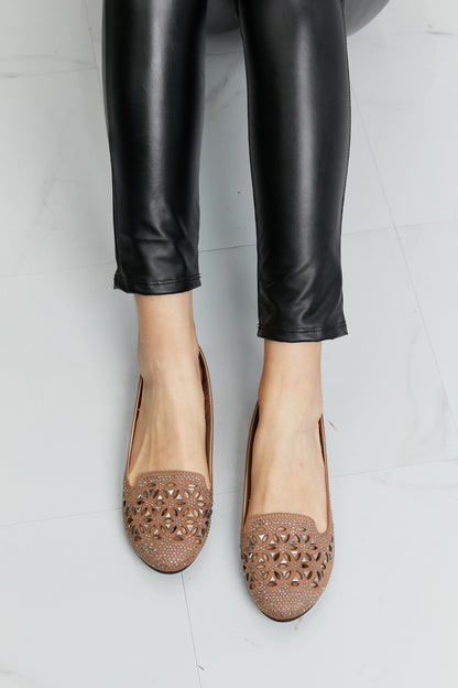 Forever Link Rhinestone Openwork Flats