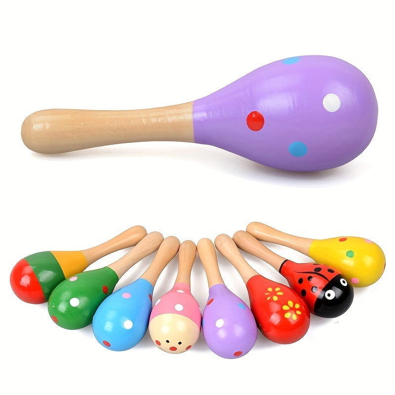 1pc Colorful Sand Hammer - Perfect Wooden Toy for Toddlers and Early Education Music Teaching Aids