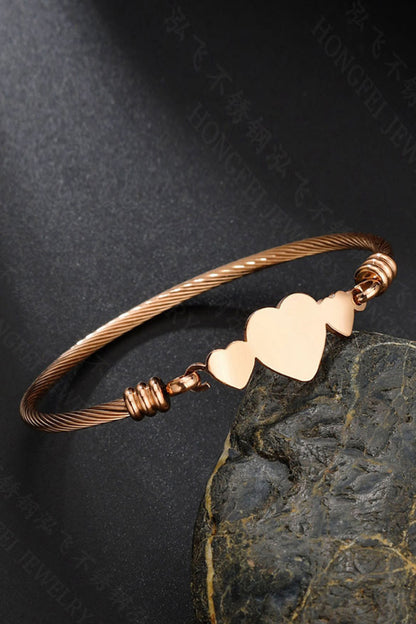 Pulsera de acero inoxidable con corazón