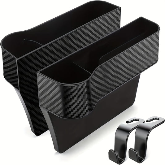 Upgrade Your Car with This Multifunctional Seat Gap Organizer + 2 Hooks, Cup Holder & USB Charger Bag!