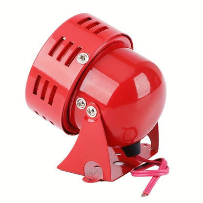 12v Mini 110dB Red Air Raid Siren Horn Speaker: Get Ready to Be Heard with this Loud Electric Motor-Driven Compressed Air Horn!