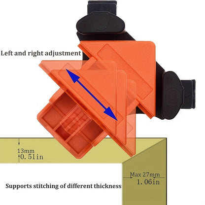 4pcs 90° Angle Clamps: Woodworking Corner Clip Fixer for Drilling, Making Cabinets, Boxes, Drawers & More!