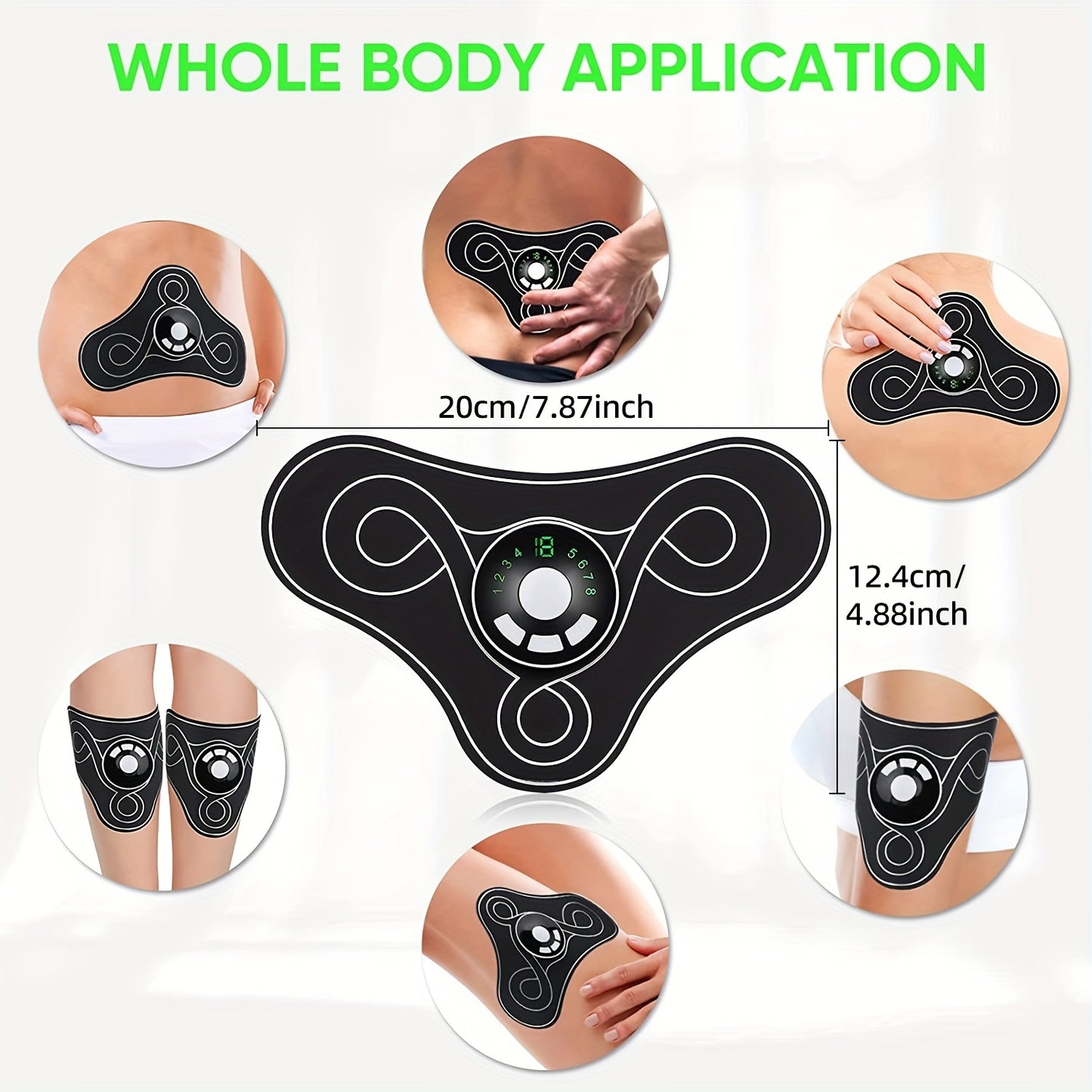 Wireless TENS & EMS Unit Back Pain Relief Massager, Intelligent Mini Neck And Back Massager, Electromagnetic Shaper Massager For Back Shoulder Leg Neck Pain Relief