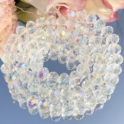 Sparkle & Shine: White AB Clear Austria Crystal Beads for DIY Bracelet Jewelry Making