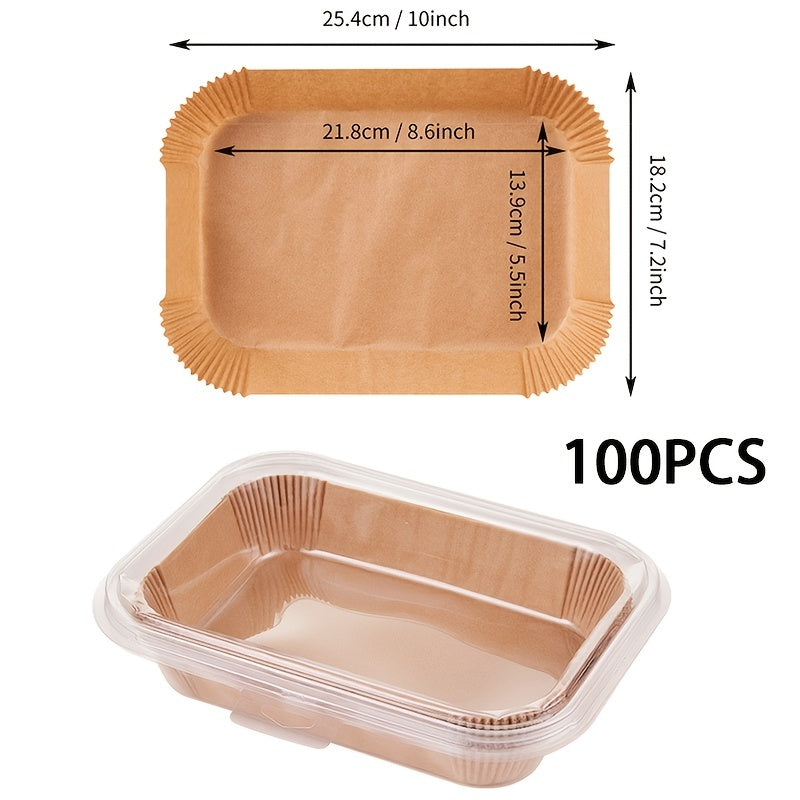 100 Pcs Non-Stick Paper Liners for Air Fryer - 100% Square Parchment Liners for Air Fryer Accessories