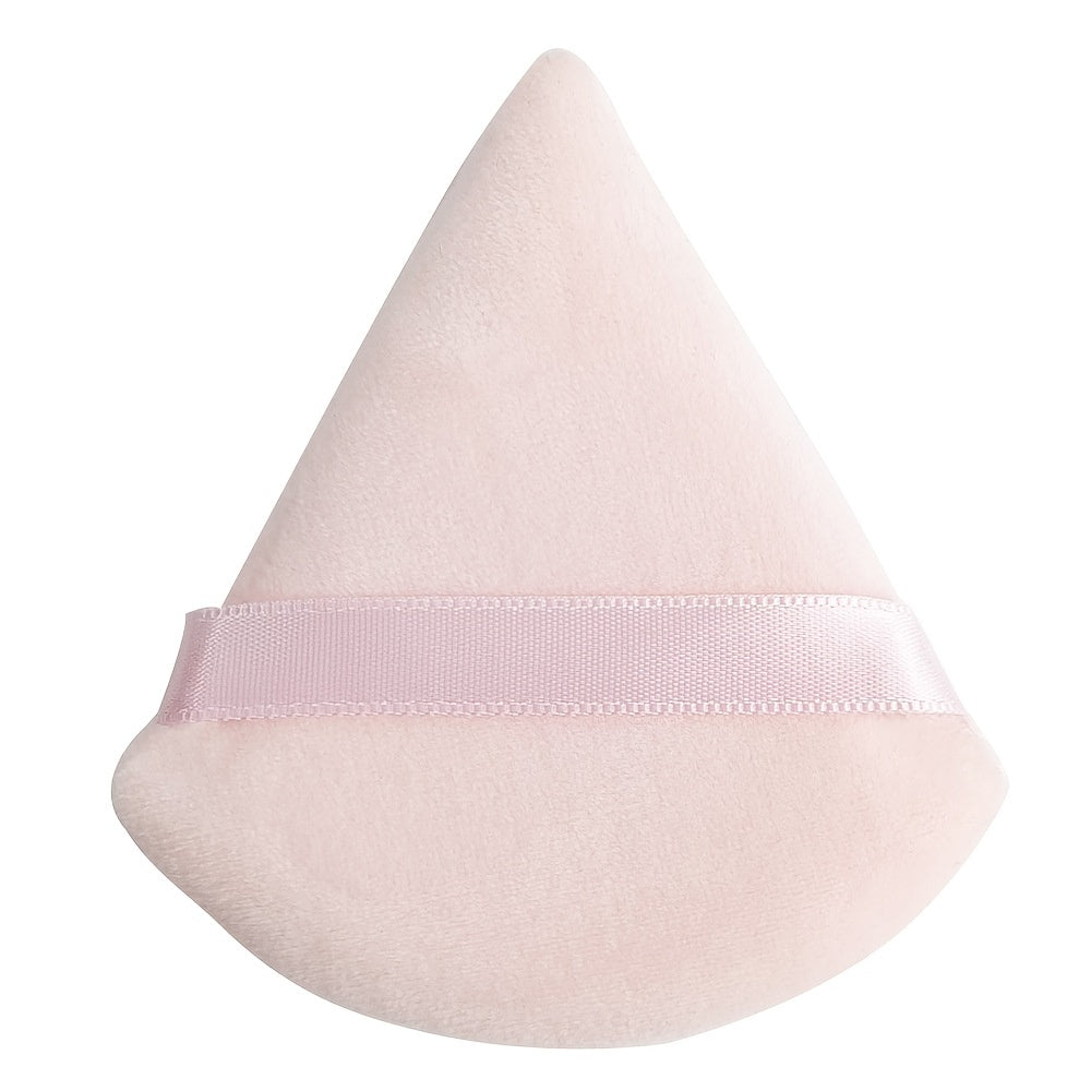 Velour Makeup Puff for Loose Powder, Contouring, and Under Eyes - Soft Triangle Shape for Flawless Application