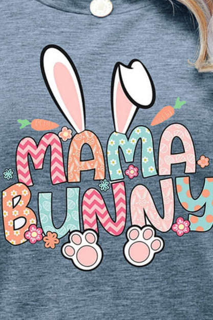 MAMA BUNNY T-shirt à manches courtes graphique de Pâques