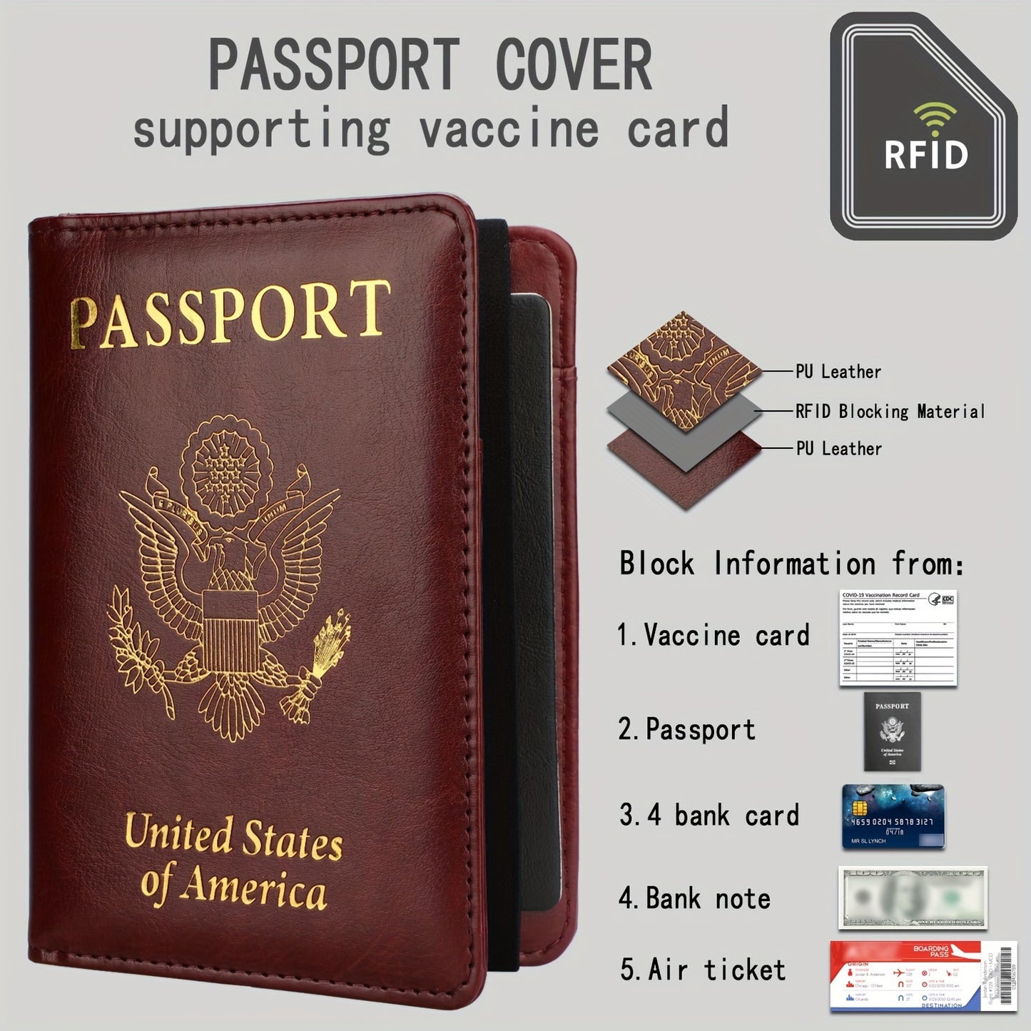 Travel In Style: Passport & Vaccine Card Holder - The Perfect Combo for Your Next Adventure!