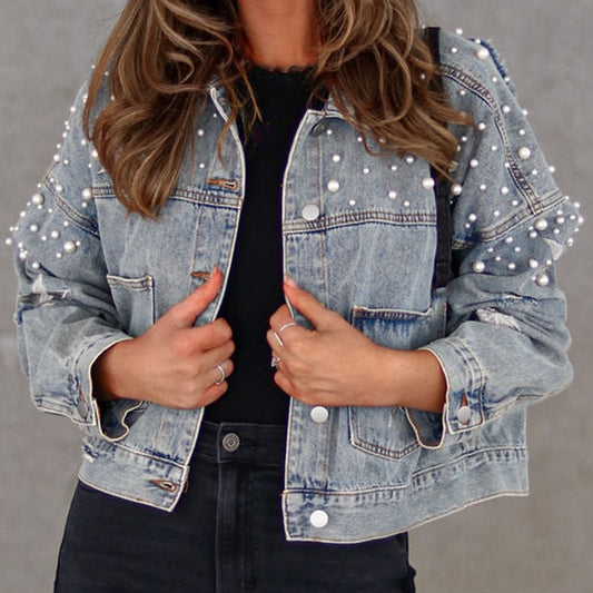 Bead Detail Denim Jacket