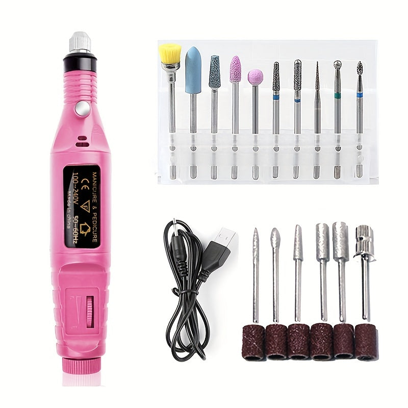 10 In 1 Electric Mini Personal Manicure And Pedicure Kit Nail File Includes Callus Remover, Nail Buffer & Polisher