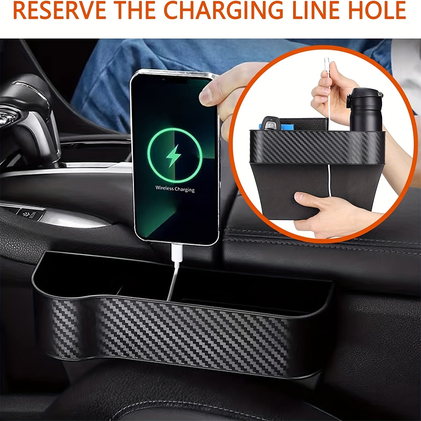 Upgrade Your Car with This Multifunctional Seat Gap Organizer + 2 Hooks, Cup Holder & USB Charger Bag!