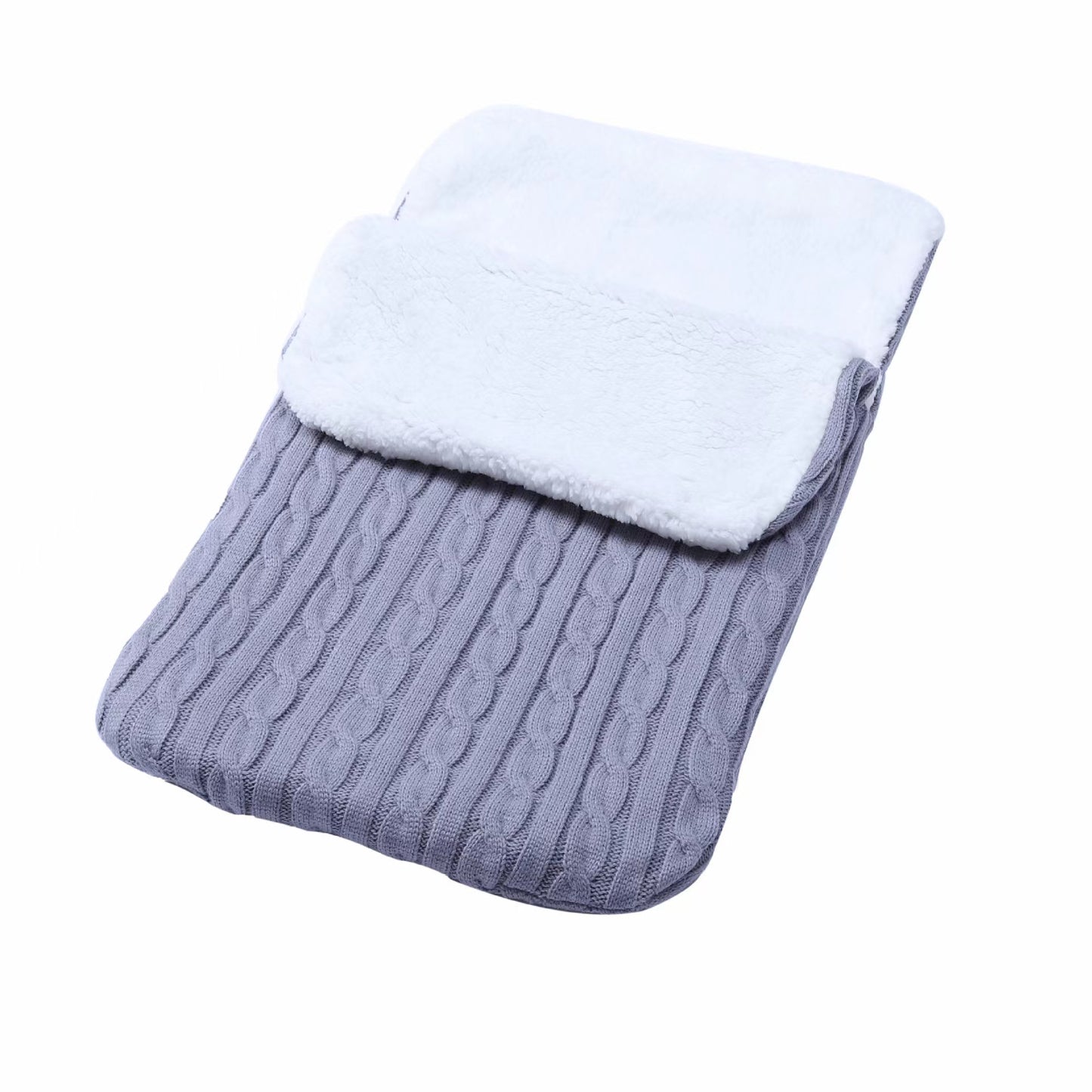 Warm and Cozy Baby Fleece Sleeping Bag - Soft and Comfortable Knitted Wool Trolley Sleeping Bag for Infants