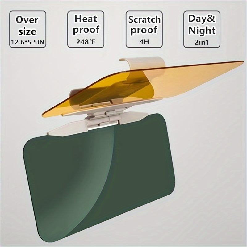 2-in-1 Day & Night Anti-Glare Car Visor - Protect Your Eyes from UV Rays & Dazzling Sunlight!