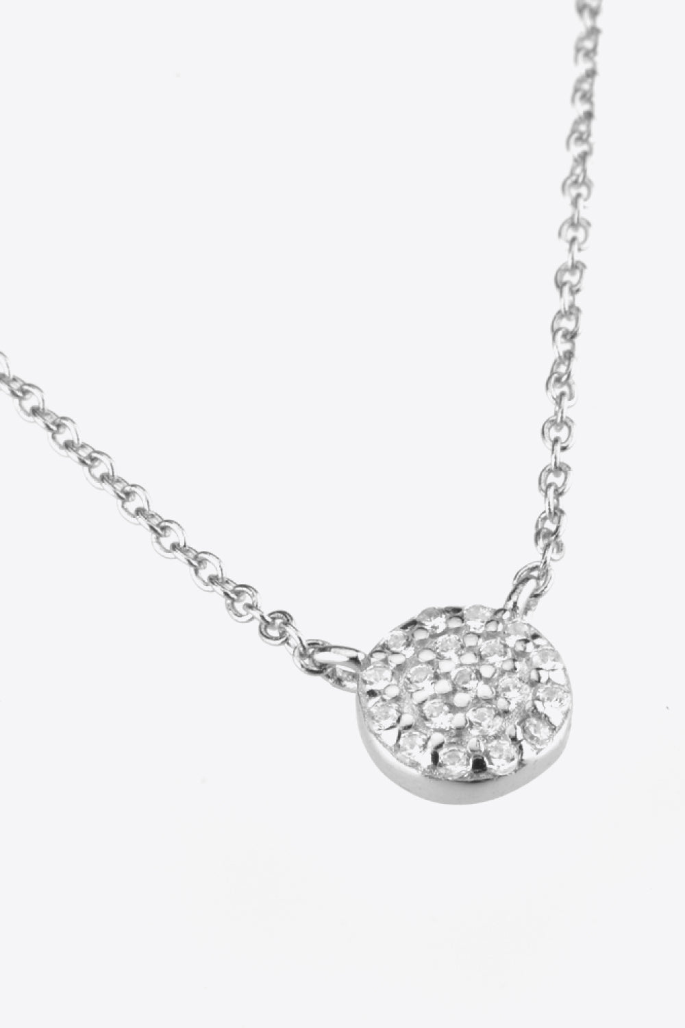 Collier en argent sterling 925 avec pendentif décor en zircon