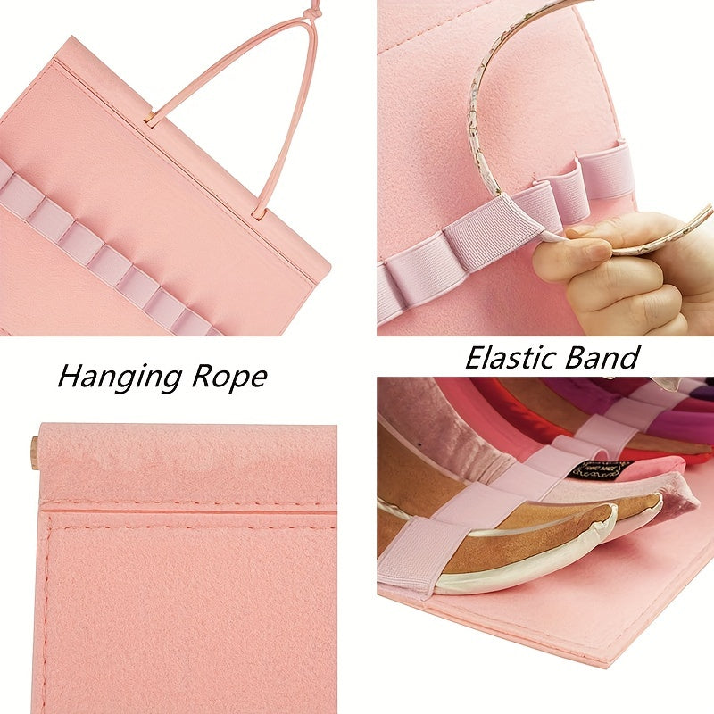 1pc Hanging Hair Accessories Organizer For Girls,Headband Storage Bag (without Headband)