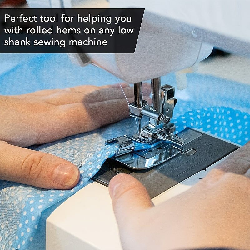 Upgrade Your Sewing Machine with this 3pcs Rolled Hem Presser Foot Set - Compatible with Singer, Brother, Babylock & More!