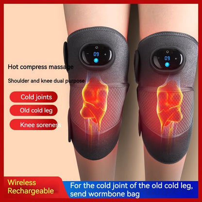 1pc 3-in-1 Heated Knee Massager Shoulder Brace with Vibration and Heating Modes - Relax Leg Warmers for Knee, Elbow, and Shoulder Pain Relief