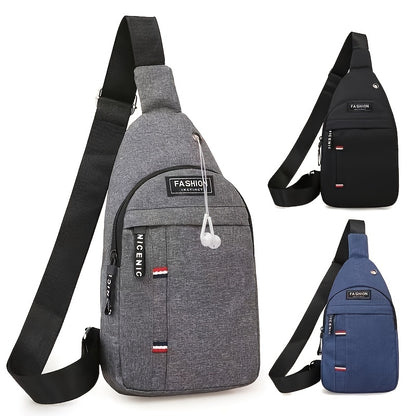 Upgrade Your Style with This Stylish 1pc Casual Sports Chest Bag - Perfect for Travel!