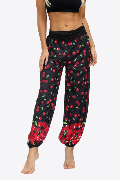 Pantalones largos de pierna ancha estampados extragrandes