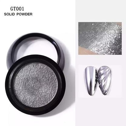 Y2K Mirror Chrome Nail Powder, Nail Art Glitter Metallic Effect Holographic Aurora Powder Chrome Dust For Nails Gel Polish Pigment Decoration