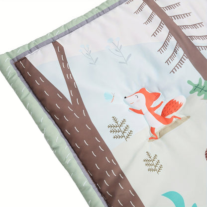 Woodland Animal Nursery Bedding Set   3-Piece Crib Bedding Set For Boys Girls, Soft Baby Bedding Set Including Blanket, Crib Skirt & Crib Sheets, Woodland Animal Nursery Bedding Set