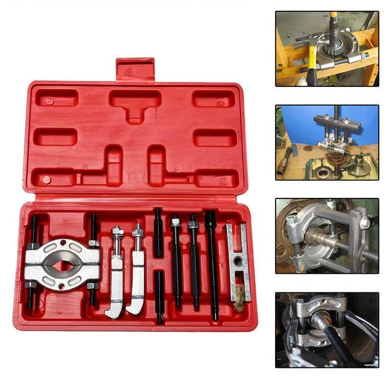 9-Piece Set of Double Disc Bearing Puller Tools - Separator Gearbox, Wave Box, Code Removal & More!