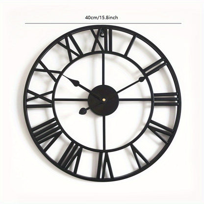 Stylish Wall Clock for Nursery Room - 40/15.74'' & 50/19.68'' Diameter, Creative Iron Craft Decor