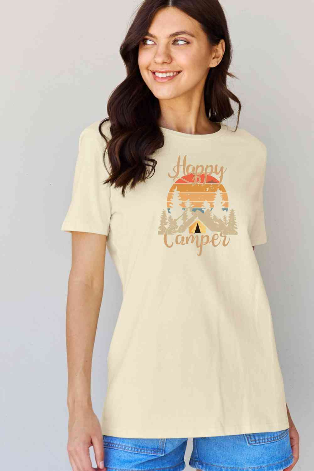 Simply Love Full Size HAPPY CAMPER Graphic T-Shirt