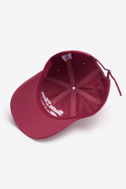 Embroidered Graphic Adjustable Baseball Cap