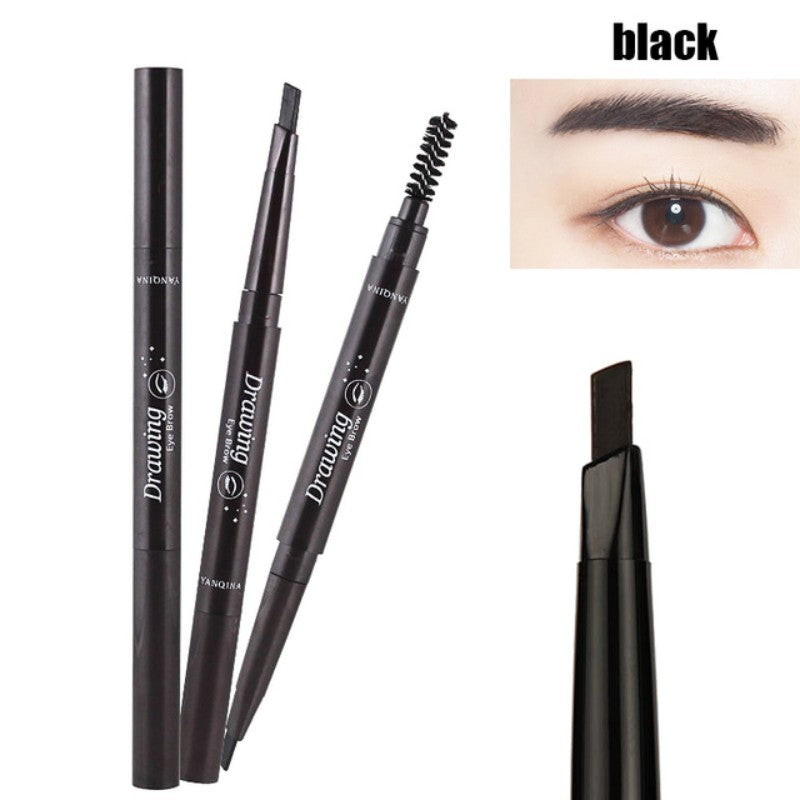 5 Colors Natural Makeup Eyebrow Pencil - Double Heads, Waterproof & Long-Lasting - Easy Ware Eyebrow Pen With Brush