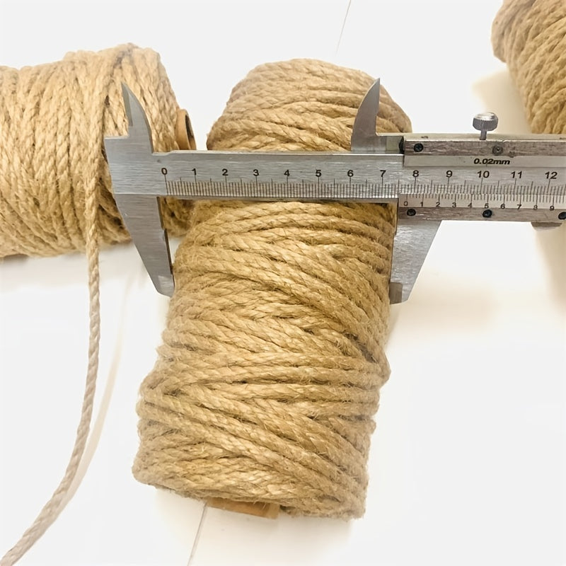 1 roll 164ft Jute Rope - Strong and Durable for Gift Wrapping, DIY Crafts, Gardening, Bundling, and Home Decor