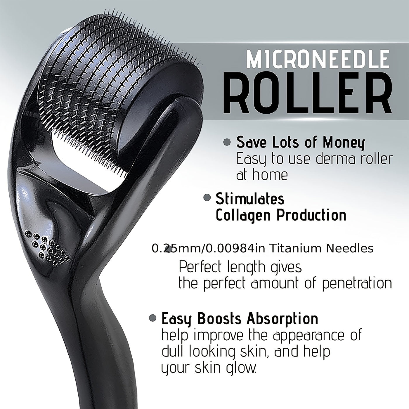 1Pcs Microneedle Roller For Face Beard Roller Microneedling Roller Beard Care Kit Hair Care Beard Care Kit 6.29in/1.97in 0.18lb