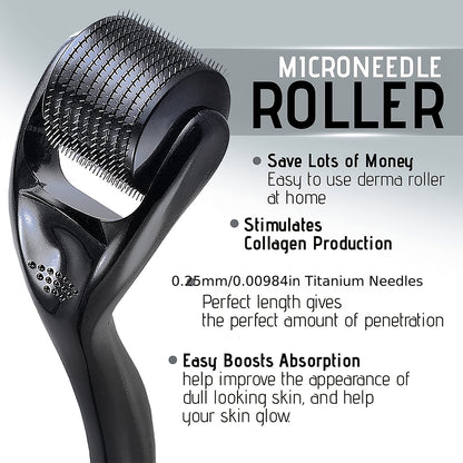 1Pcs Microneedle Roller For Face Beard Roller Microneedling Roller Beard Care Kit Hair Care Beard Care Kit 6.29in/1.97in 0.18lb