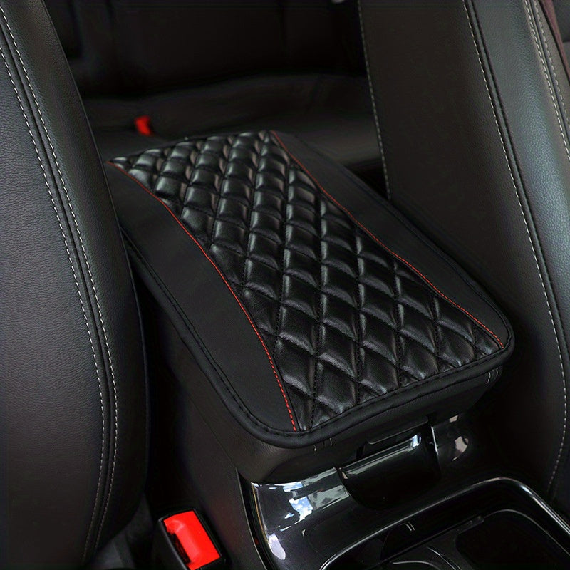 Upgrade Your Car Interior with this 1pc Sponge and PU Leather Armrest Pad Cover!