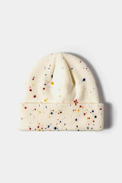 Confetti Rib-Knit Cuff Beanie