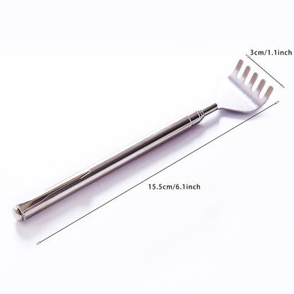 1 Pc Adjustable Back Scratcher - Stainless Steel Telescopic Portable Claw Extender - Perfect for Massage & Tickle Stick!