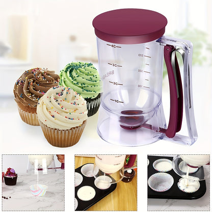 Batter Separator/Dispenser, Cupcake Handheld Dispenser, Batter Funnel Measuring Cup Tool