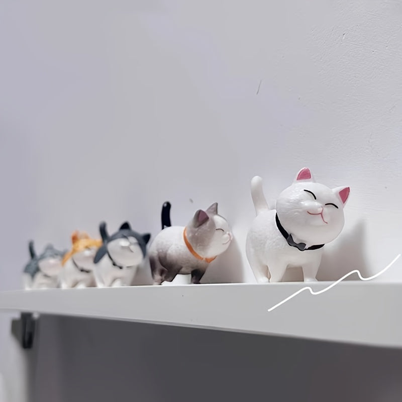 9pcs Adorable Cat Car Decoration Dolls - Perfect Automotive Center Console Toy & Gift Idea!