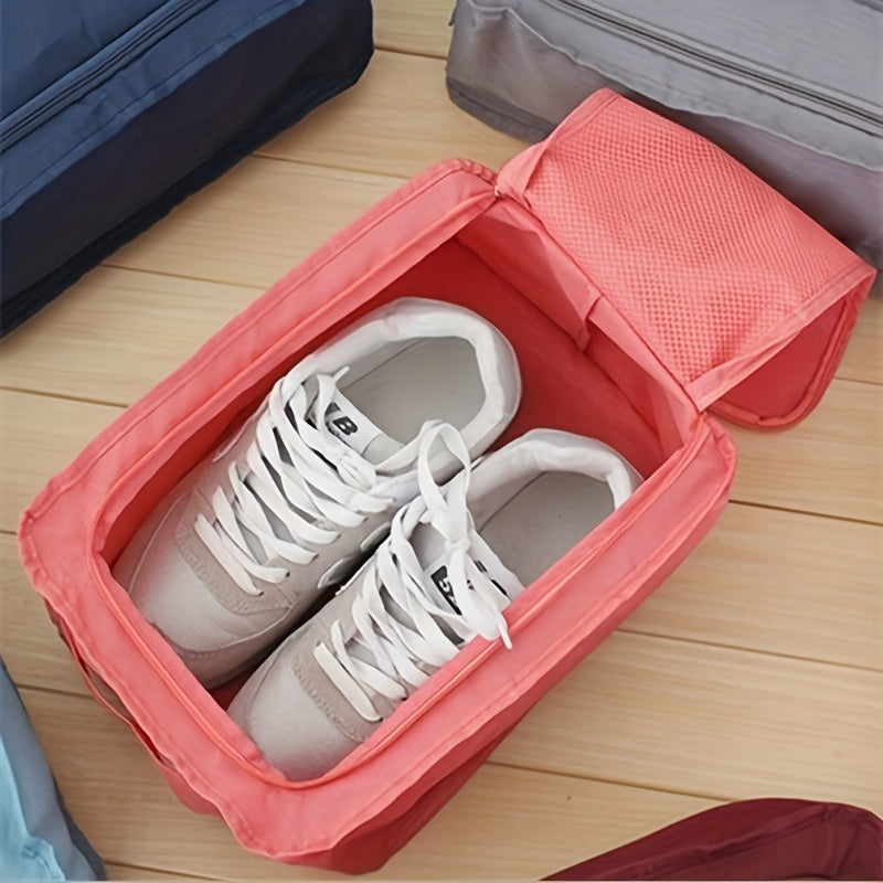 1pc Waterproof Travel Shoe Bag - Portable Zippered Organizer for Shoes, Keeps Your Footwear Clean and Dry on the Go