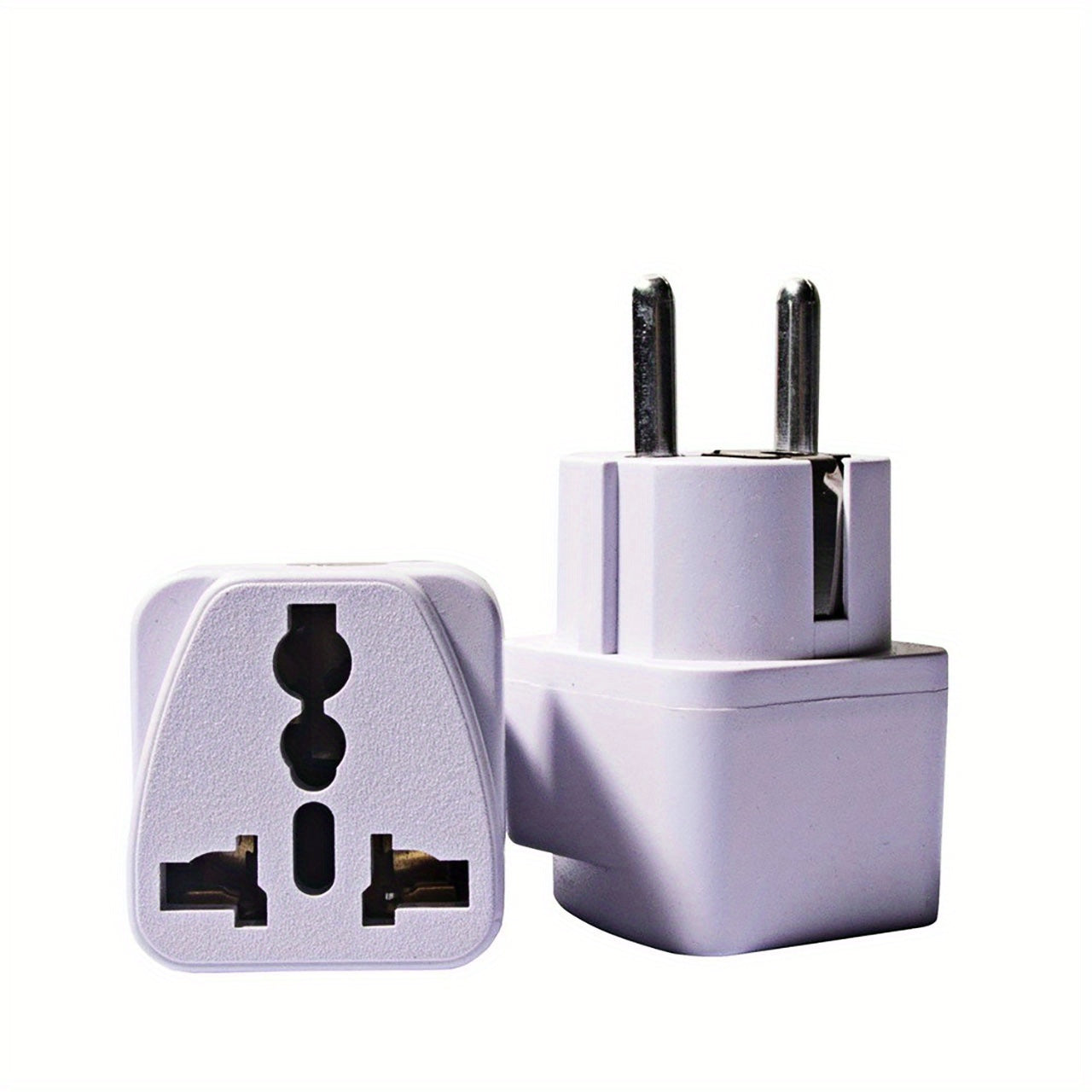 Travel-Ready: International Adapter Plug with European Socket Converter - White