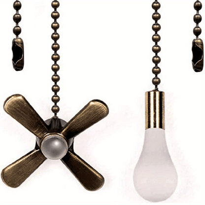 1pc 24-Inch Ceiling Fan Pull Chain Extender with Decorative Frosted Glass Bulb - Fits All Standard 3mm Diameter Ceiling Fans and Light Fixtures - Easily Reach and Control Your Fan and Light from a Distance