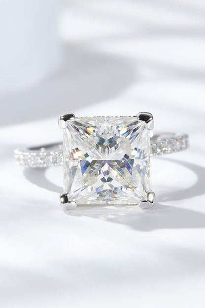 Bague en pierre latérale moissanite de 5,52 carats