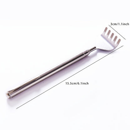 1 Pc Adjustable Back Scratcher - Stainless Steel Telescopic Portable Claw Extender - Perfect for Massage & Tickle Stick!