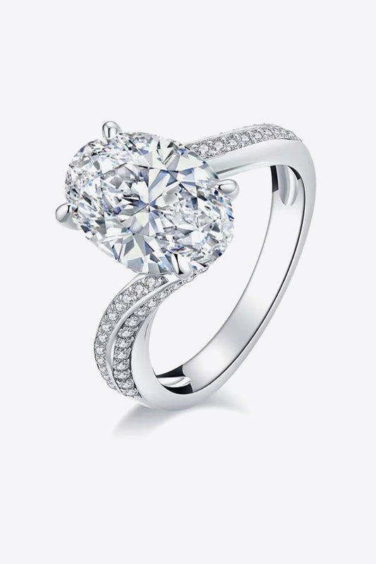 Bague en pierre latérale moissanite de 3 carats