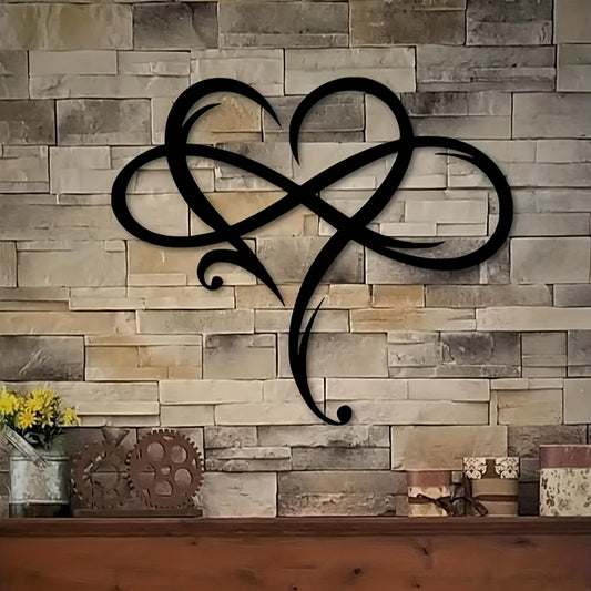 1pc Black Heart Metal Wall Decor - Perfect for Valentine's Day, Weddings, and Christmas Gifts!