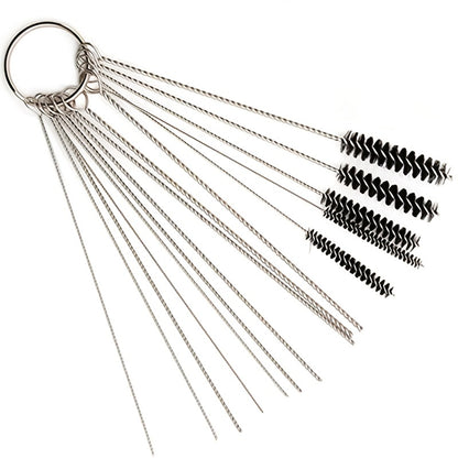 15pcs Carburetor Cleaning Brush Set - Get Your Car Running Smoothly with This Tool Kit!