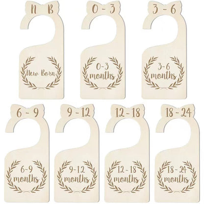 7-Pack Baby Clothes Organizer: Wardrobe Size & Age Divider for Newborn to 18-24 Months - White