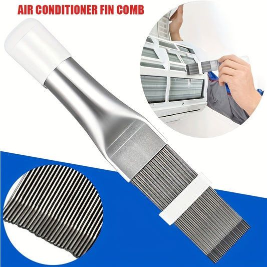 1pc Air Conditioning Fin Cleaning Comb Stainless Steel Brush Fin Straightener Air Conditioner Cleaning Tool