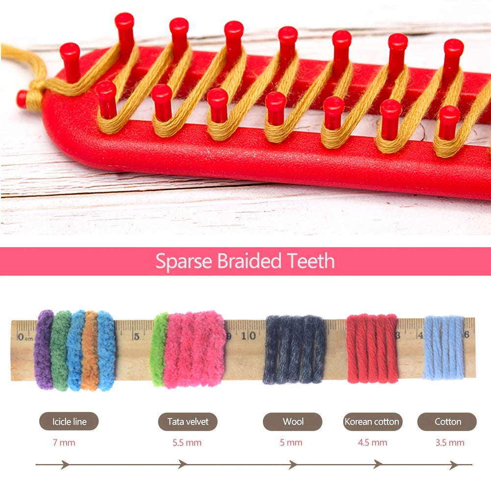 1Set Rectangle DIY Knitting Loom Scarf Sweater Hat Shawl Stitching Knit Sewing Tools Handmade Craft Weaving Braiding Tool