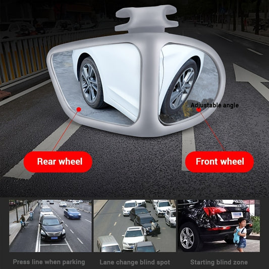 Espejo universal de punto ciego con rotación de 360 ​​grados para automóviles, camiones y SUV - Espejo retrovisor gran angular para observación de ruedas delanteras y traseras 